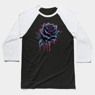 Dark rose dripping art Baseball T-Shirt